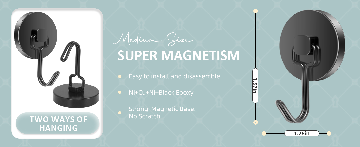 Neosmuk black swing magnetic hooks
