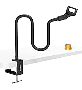 ZealSound Microphone Arm Stand,19 Inch Long Universal Gooseneck Desktop Mic Stand with 3/8" to 5/...