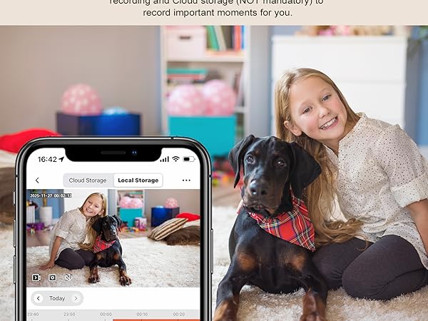 optional storage, TF card recording, cloud storage
