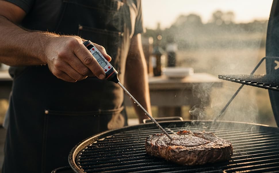Black Meat Thermometer,