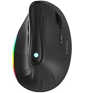 KYSONA 57° Ergonomic Wireless Rechargeable Mouse, Vertical Quiet Ergo Mouse, Bluetooth(BT5.0,BT3....