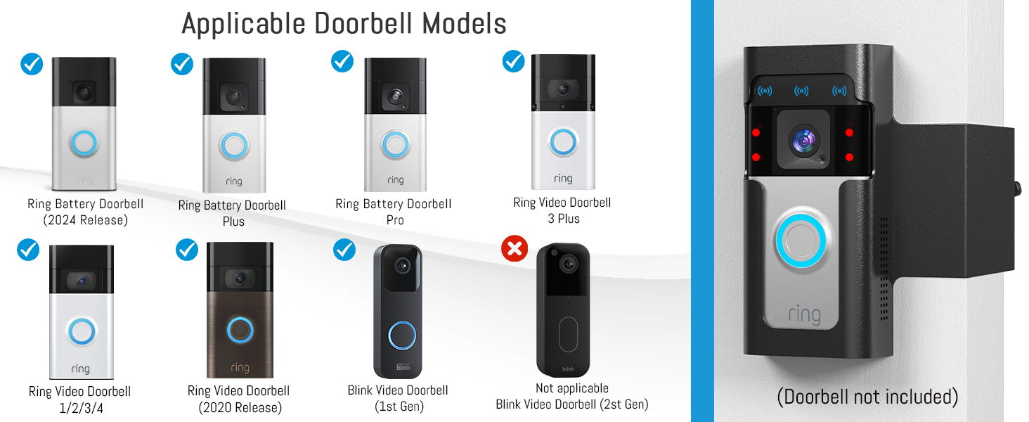 ring doorbell mount black
