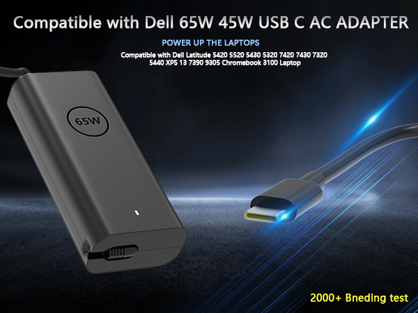 Compatible with dell 65w usb c charger