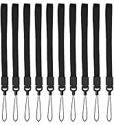 YOUOWO Wrist Lanyard, Hand Wrist Strap Lanyards 10 Pcs Nylon Lanyard Black Straps for Keys Mobile...
