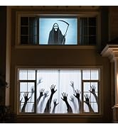 AAJK 120in Holographic Rear Projection Screen, Outdoor Projection Screens Portable Window Project...