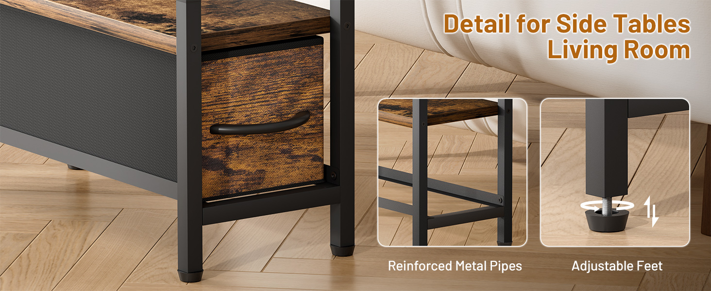 living room end tables with storage