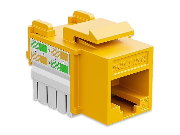 Iwillink Yellow RJ45 CAT6 keystone Jack