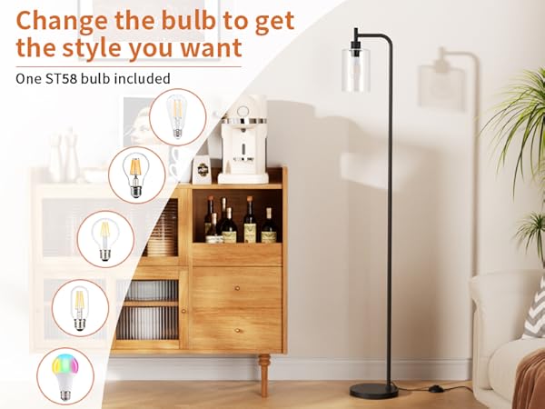 standing lamp with bulb
