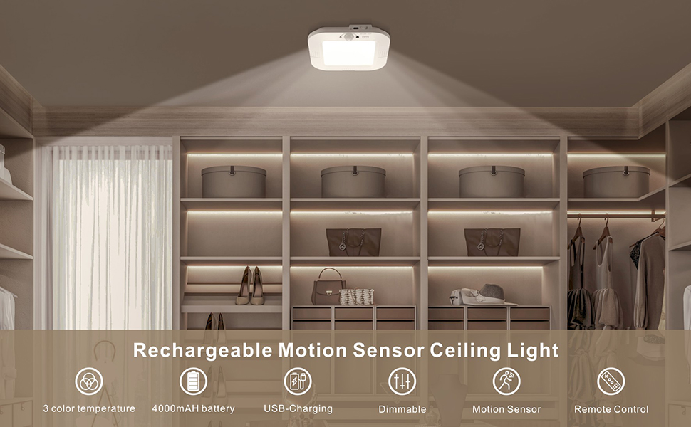 Rechargeable ceiling light