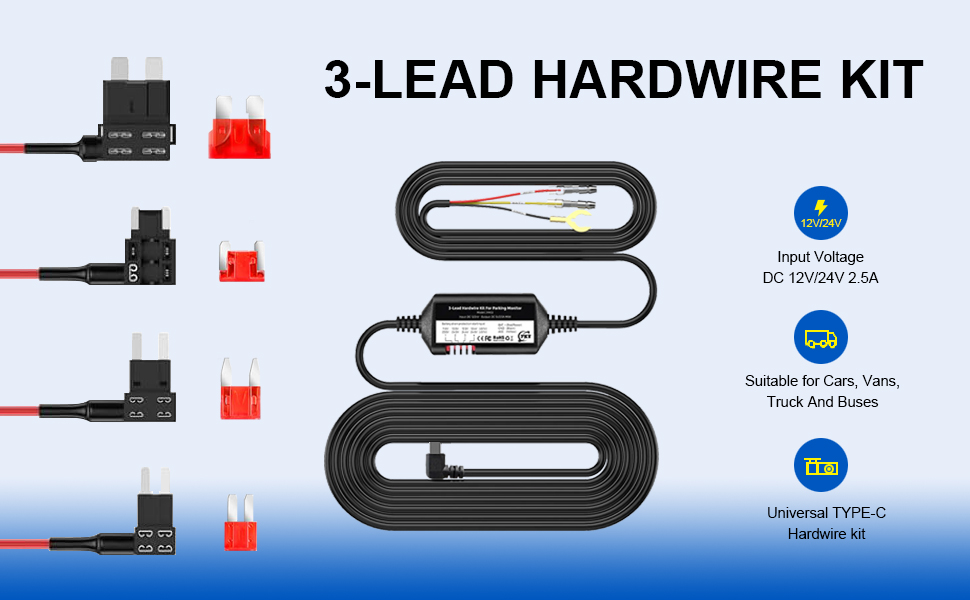 dash cam hardwire kit for type c