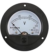 Baomain 62T2 AC 300V Analogue Panel Meter Volt Voltage Gauge Analog Voltmeter Round Voltmeter