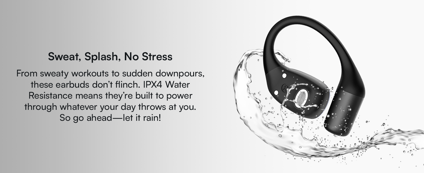 Water Resistant, Earbuds, Fitness, Open Audio, Weatherproof