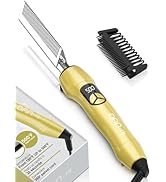 Electric Hot Comb Titanium Anti-Scald Straightening Comb for Wigs, Pressing Combs for Black Women...