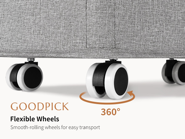 Goodpick Laundry Basket with Wheels and Lid