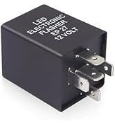Arwrilt EP27 5 Pin LED Flasher Relay for Hyper Flash Fix, Compatible with Ford Dodge Chevrolet Li...