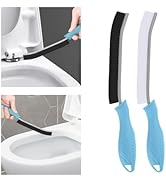 TQRR Toilet Brush, 2 Pcs Bathroom Cleaning Brush, Toilet Scrubber, Deep Toilet Bowl Brush with Ha...