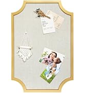 Linen Bulletin Board, Large 20"x30" Pin Board for Walls, Fabric Bulletin Board for Home Kitchen O...