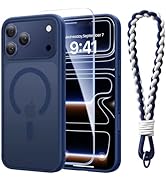 3 in 1 Magnetic Shockproof for iPhone 17 Pro Max Case, [Fit for MagSafe] [TOP Military Protection...