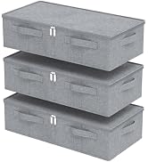 ENUMAIL Underbed Storage Box, Foldable Under Bed Storage Bags Container, Underbed Storage Organiz...