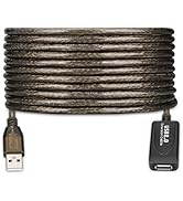 LDKCOK USB 2.0 Type A Male to A Female Active Repeater Extension Cable 30ft, High Speed 480 Mbps ...