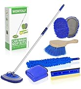 Wontolf 62'' Car Wash Brush with Long Handle Chenille Microfiber Car Wash Mop Mitt Car Cleaning K...