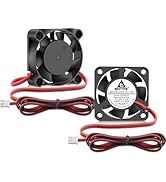 GDSTIME 2Pcs 40mm Fan 24V, Dual Ball Bearing 40x40x10mm Brushless DC Cooling Fan 2 Pin, Replaceme...
