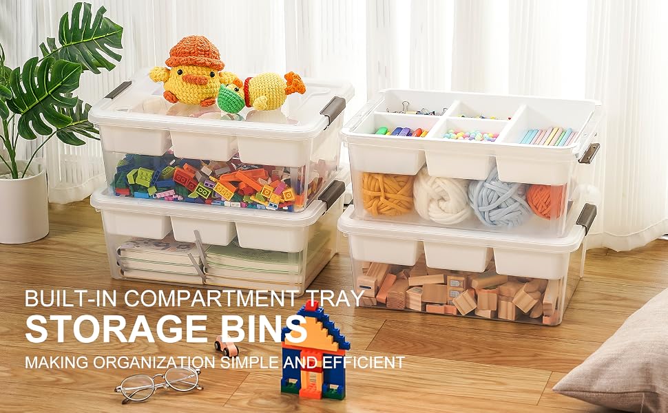 WITH LIDS STORAGE BINS