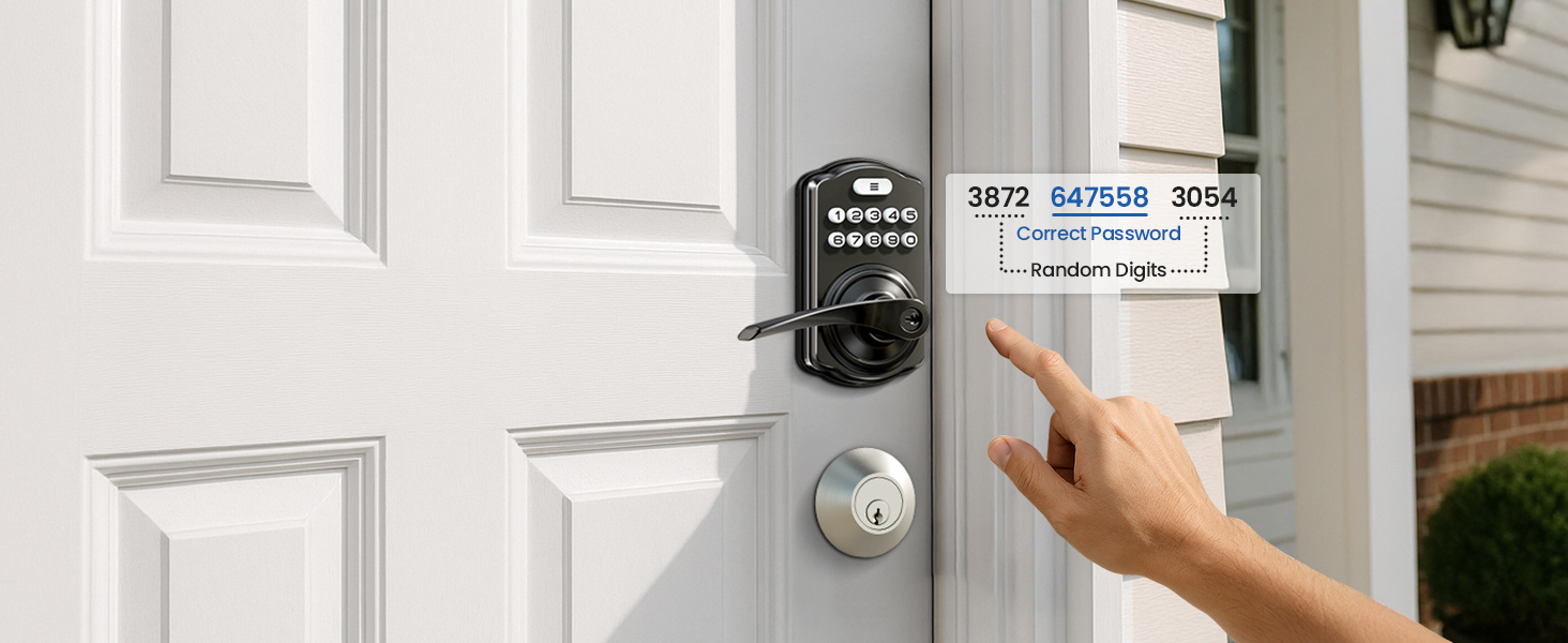 keypad door lock with handle