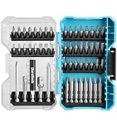 DURATECH 53-Piece Screwdriving Bit Set with Tough Case, S2 Steel Screwdriving Set with 3" Magneti...