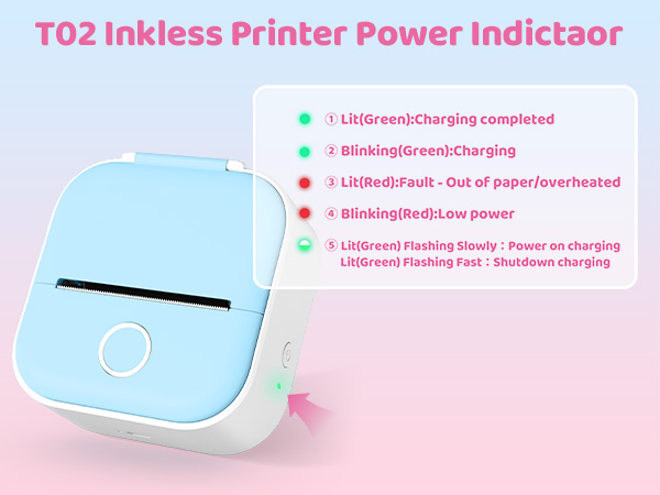 T02 Mini Sticker Printer - Wireless Sticker Maker Machine