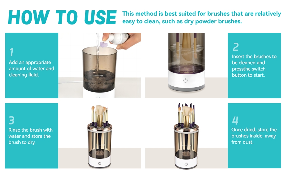 automatic makeup brush cleaner