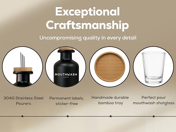 Exceptional Craftmanship - Boho Mouthwash Dispenser - Mobile