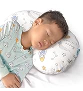 BYRIVER 12x22 Toddler Sleeping Pillow with Cotton Pillowcase, Ergonomic Bed Pillow for Kids Boy G...