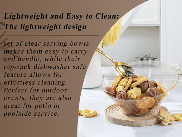 12 Pack Gold Glitter Plastic Serving Bowls