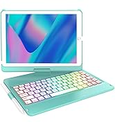 iPad 9th Generation Case with Keyboard,10 Color Backlight iPad Keyboard for 10.2-inch 9th /8th /7...