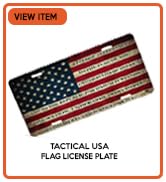 Flag License Plate