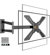 FORGING MOUNT Full Motion Corner TV Wall Mount for 32-75 Inch TVs Holds 110 lbs,33" Long Extensio...
