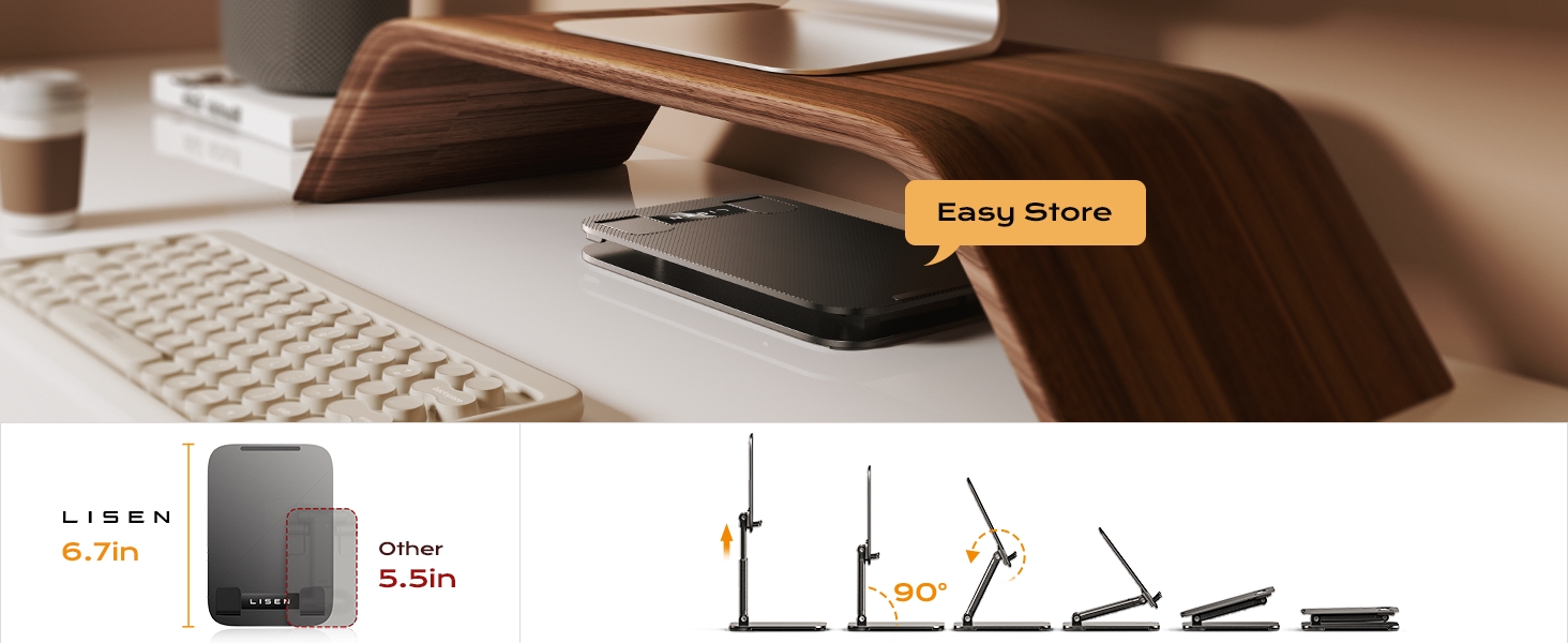 Fully Foldable Tablet Stand to Pocket Size