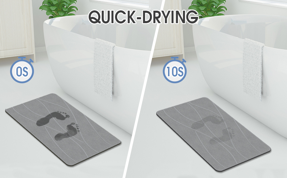 Quick-drying stone bath mat