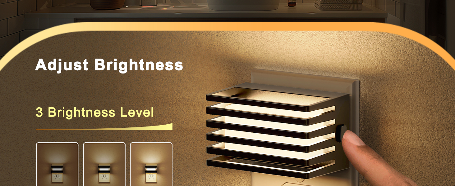 dimmable night light 3 brightness levels adjustbale brightness