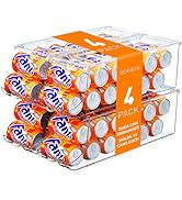 SCAVATA 4 Pack Soda Can Organizer for Refrigerator, Stackable Canned Food Pop Cans Container Can ...