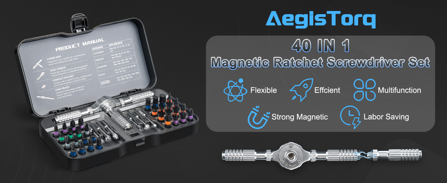 40 in 1 ratchet screwdriver set magnetic
