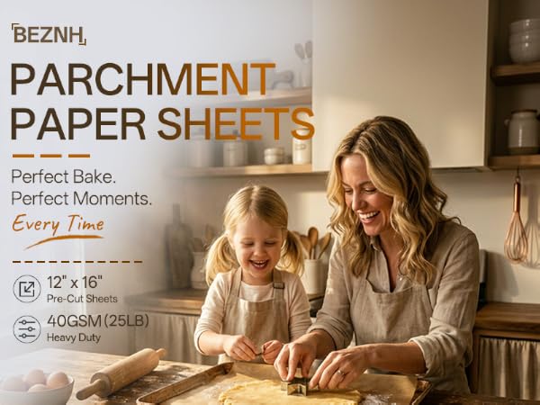Parchment paper sheets for baking