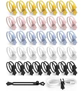 36-Pack Silicone Cable Ties, Reusable Cord Organizer Straps With 2 Binding Methos, Durable &amp; Stre...