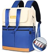 Scothen Backpack Cooler with Double Decker &amp; 12 Ice Packs- Keeps 36 Cans Cold for Up to 24 Hours-...