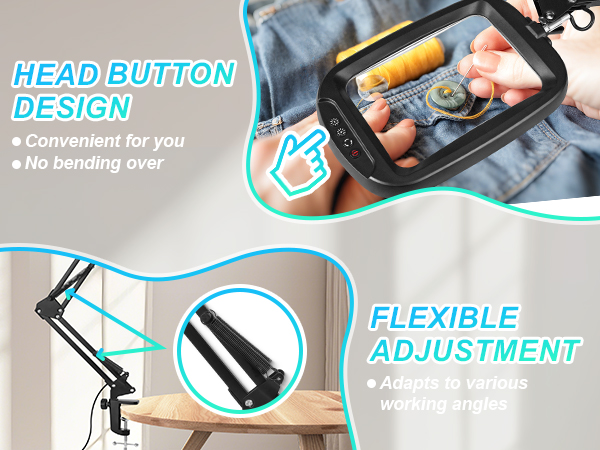 magnifier with clamp