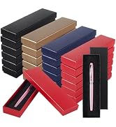 BENECREAT 24Pcs 4 Colors Pen Gift Boxes, 7.2x2.1x0.9 Inch Cardboard Ballpoint Fountain Pen Box wi...