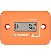 YOOREAL Digital Hour Meter Tachometer RPM Gauge, Waterproof IP68 Design | for Lawn mower Car Engi...