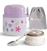 Pawovdeq Kids Stainless Steel Soup Bento Lunch Thermos For Hot Food,Vacuum Insulated Food Jar Con...