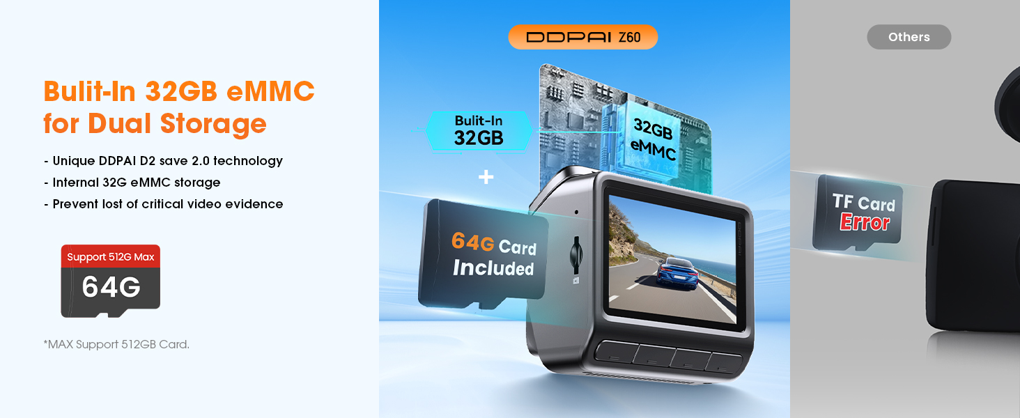 4K dashcam front and rear